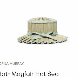 Lorna  Murray Mayfair Kids Straw Hat in Sea Green/seafoam  worn once